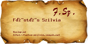 Füstös Szilvia névjegykártya